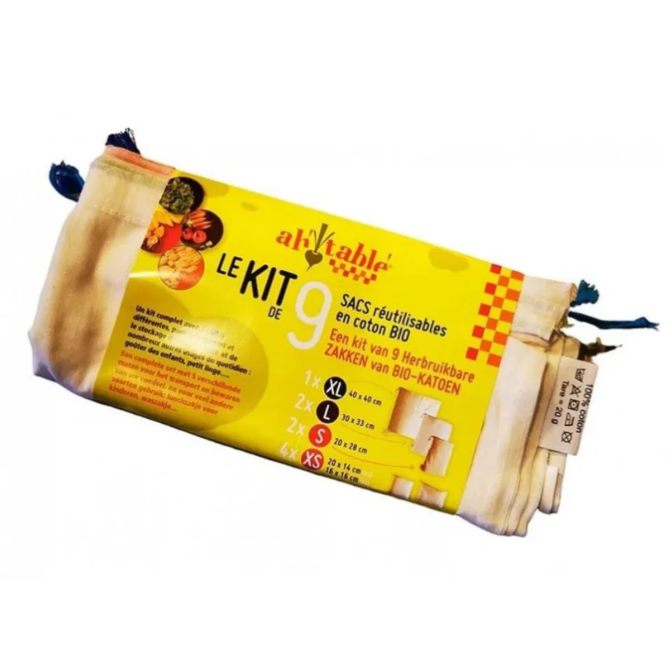 ecodis-kit-9-sacs-r-utilisables-coton-bio-vrac image 1