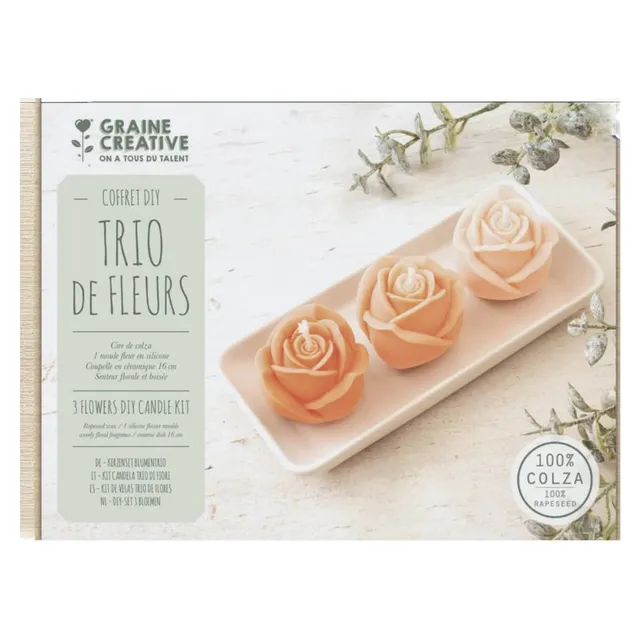 graine-cr-ative-kit-diy-coffret-trio-de-fleurs-bougie-rose image 1