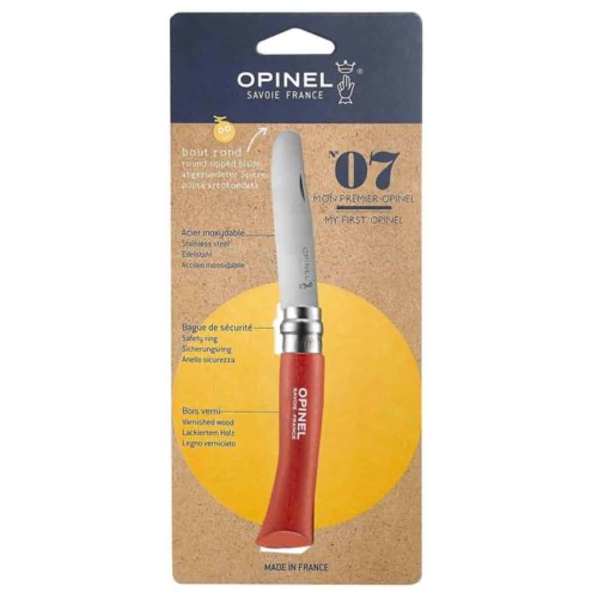 opinel-n-7-mon-premier-couteau-enfant-rouge-bout-rond image 1