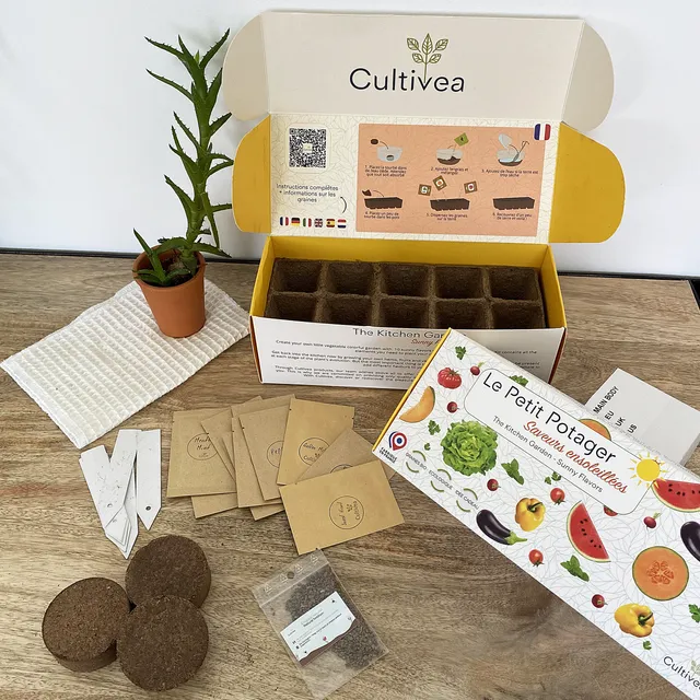 cultivea-le-petit-potager-saveurs-ensoleill-es-kit-semis-bio image 1