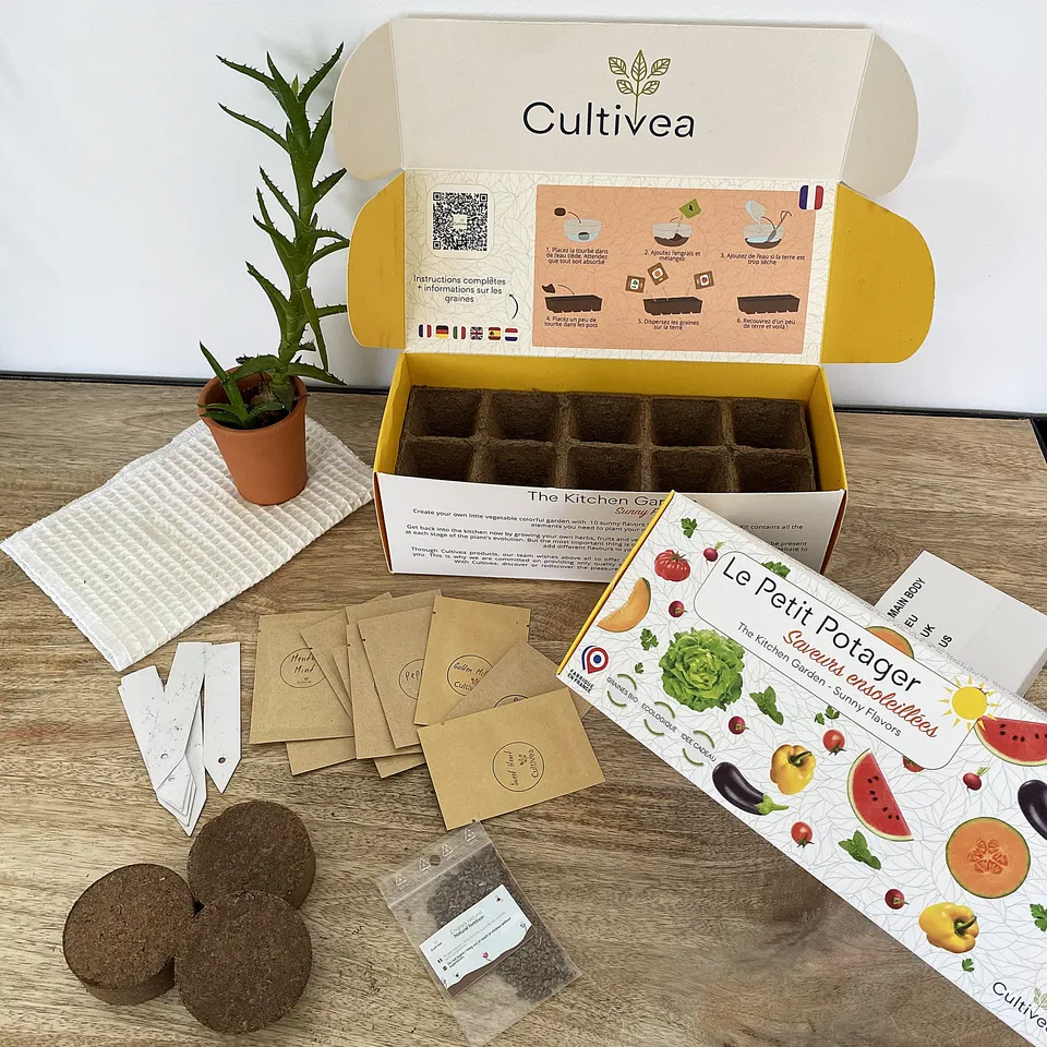 cultivea-le-petit-potager-saveurs-ensoleill-es-kit-semis-bio image 1