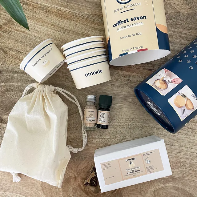 mes-courses-en-vrac-bougies-et-savons-kit-savon-mandarine-5-savons image 1