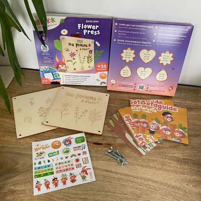 botaki-mon-kit-herbier-presse-fleurs-enfant-bois image 1
