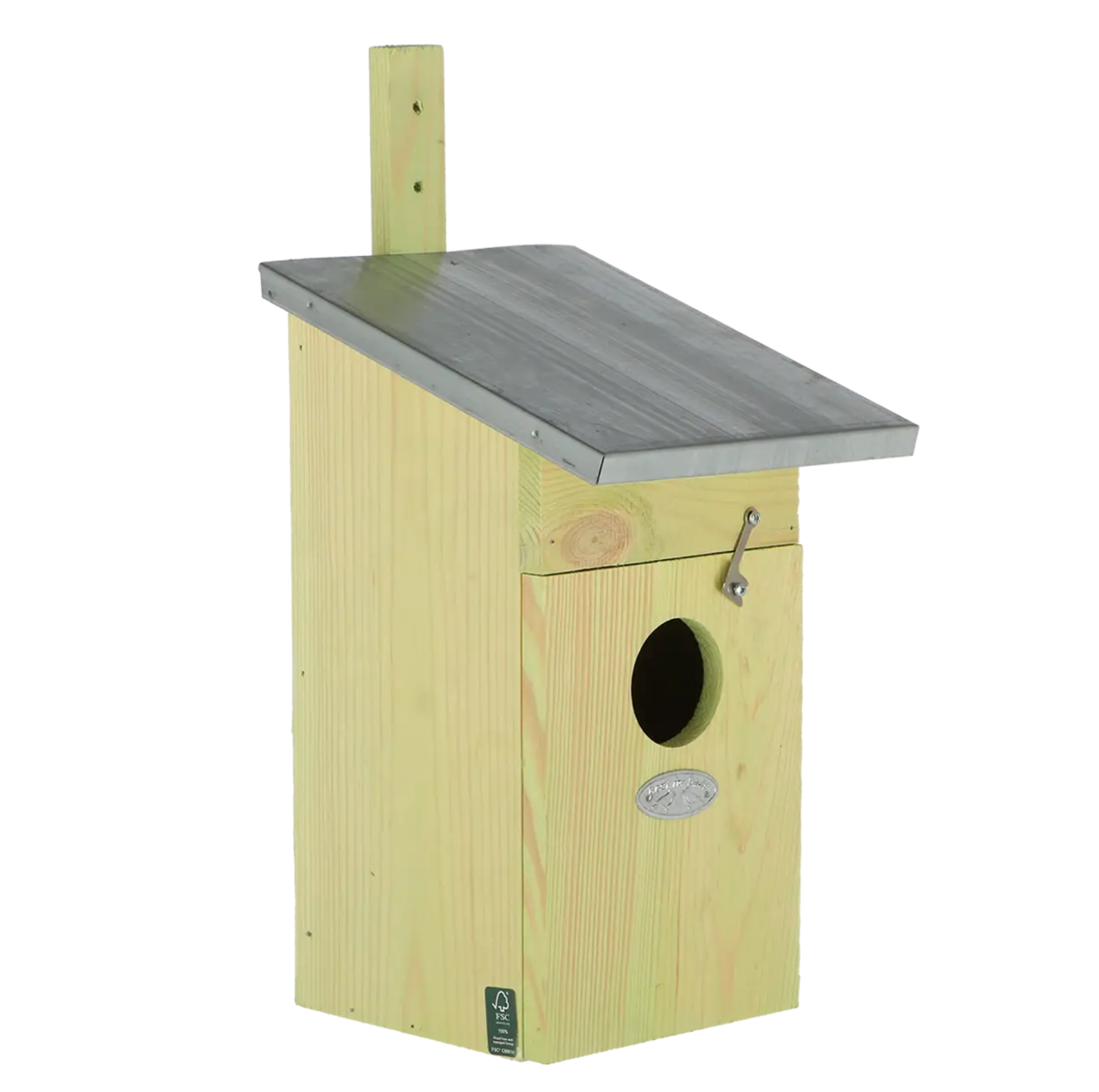 esschert-design-nichoir-tourneau-nichoir-oiseaux-bois-zinc-50-mm image 3