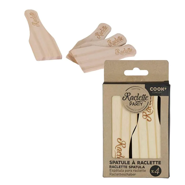 lot-de-4-spatules-raclette-bois-naturel-10-cm image 1