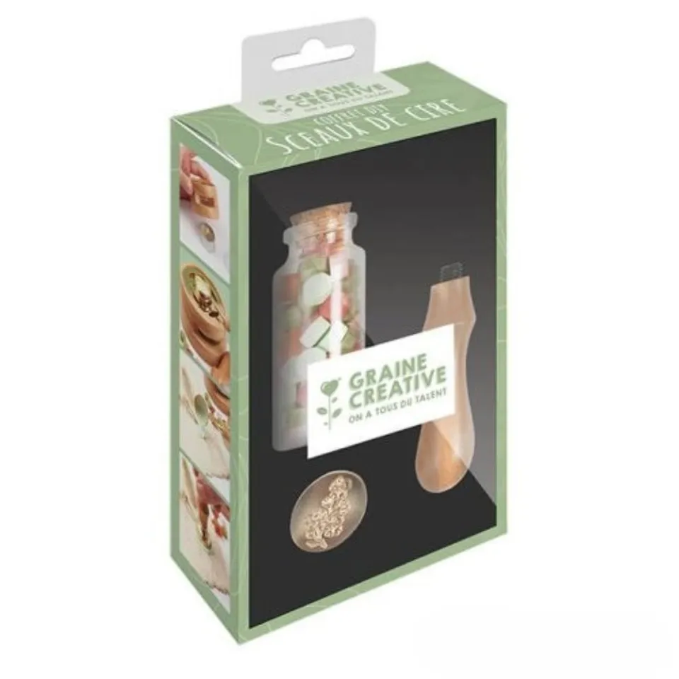 graine-cr-ative-kit-sceau-cire-fleur-50-pastilles image 1