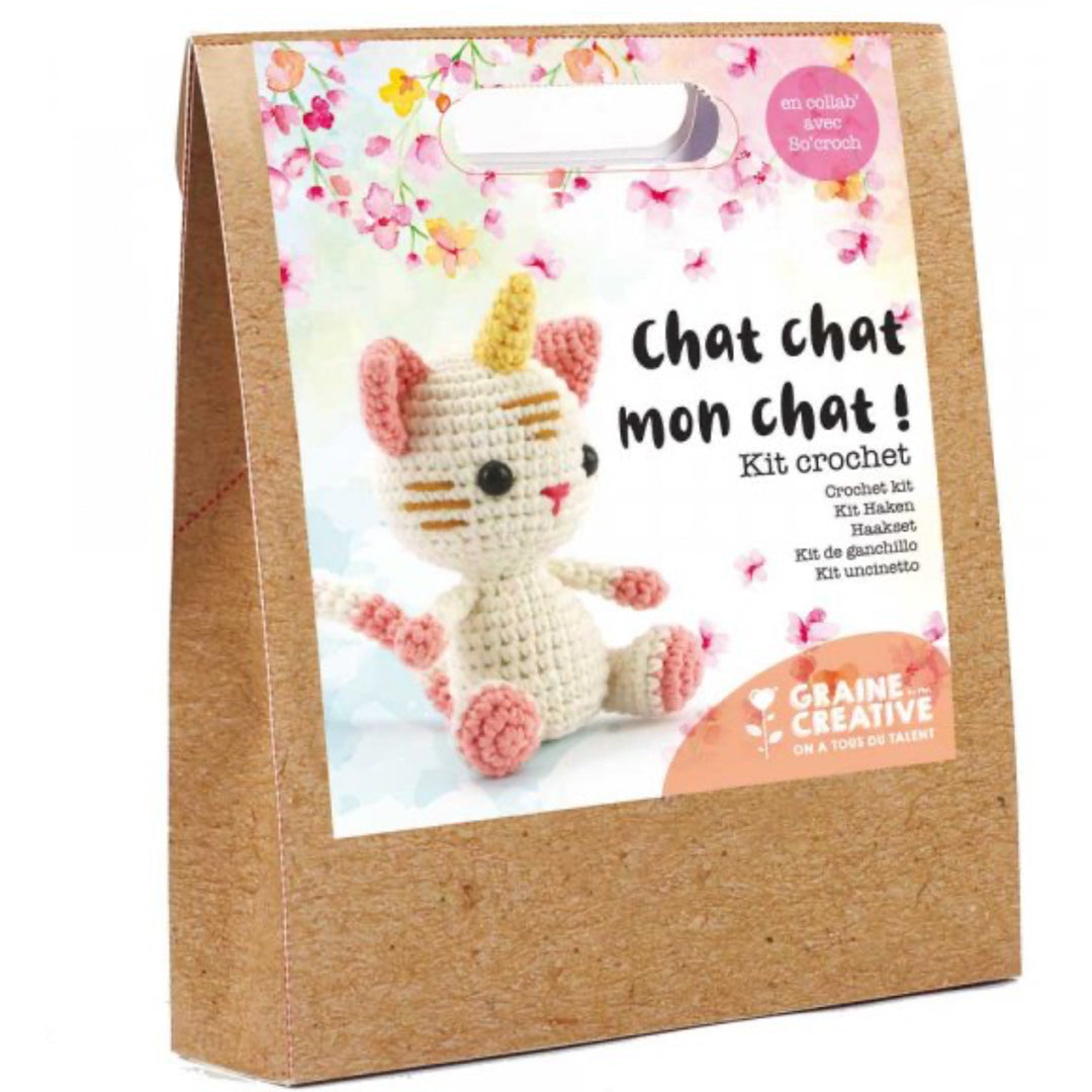 graine-cr-ative-kit-amigurumi-chat-licorne-15-cm-crochet-coton image 2