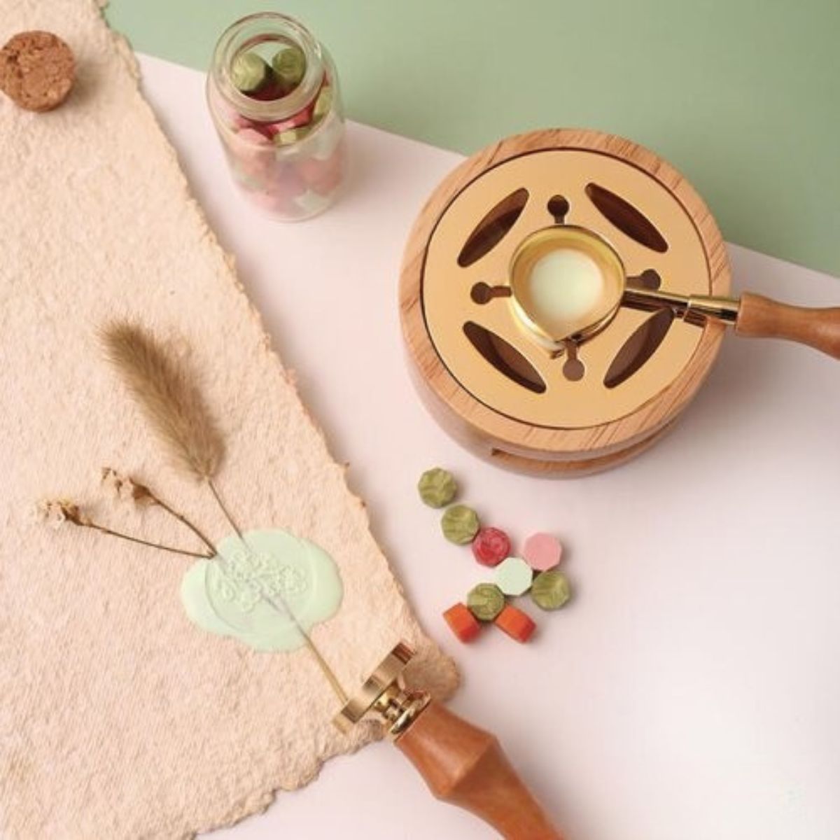 graine-cr-ative-kit-sceau-cire-fleur-50-pastilles image 3