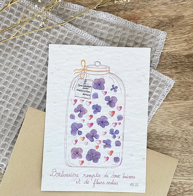 mes-courses-en-vrac-carte-ensemenc-e-bonbonni-re-carte-planter-a6 image 1