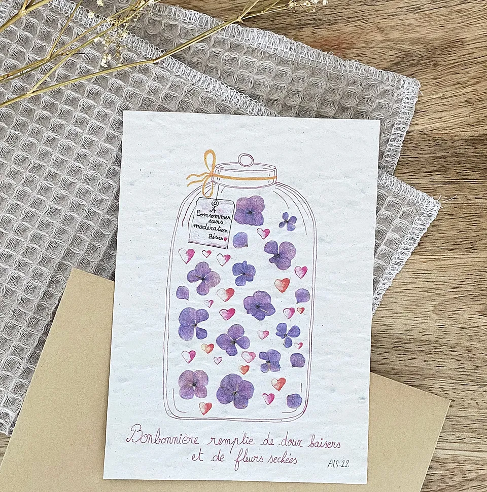 mes-courses-en-vrac-carte-ensemenc-e-bonbonni-re-carte-planter-a6 image 1