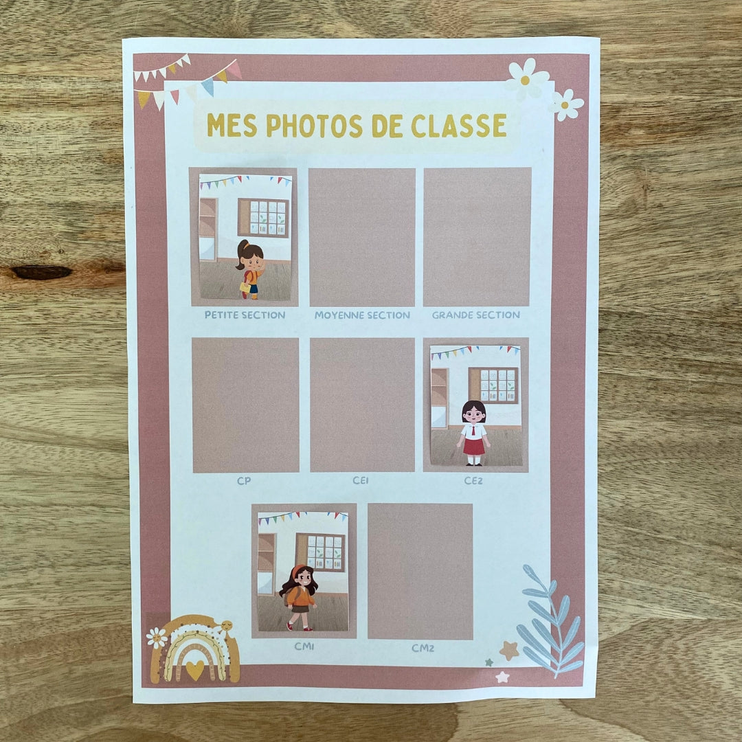 mes-courses-en-vrac-routines-mes-photos-de-classe-tableau-souvenir-fleurie image 5