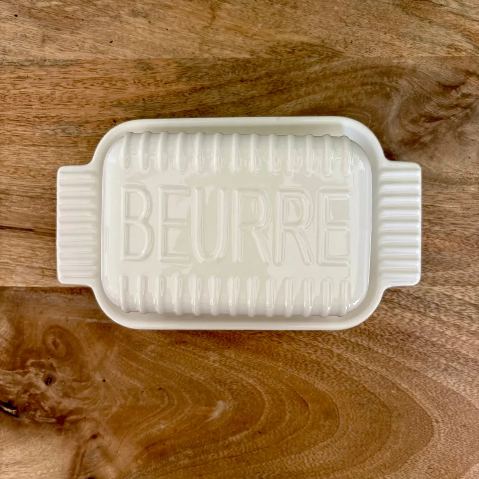 mes-courses-en-vrac-beurrier-porcelaine-blanc-rainures-20-cm image 1