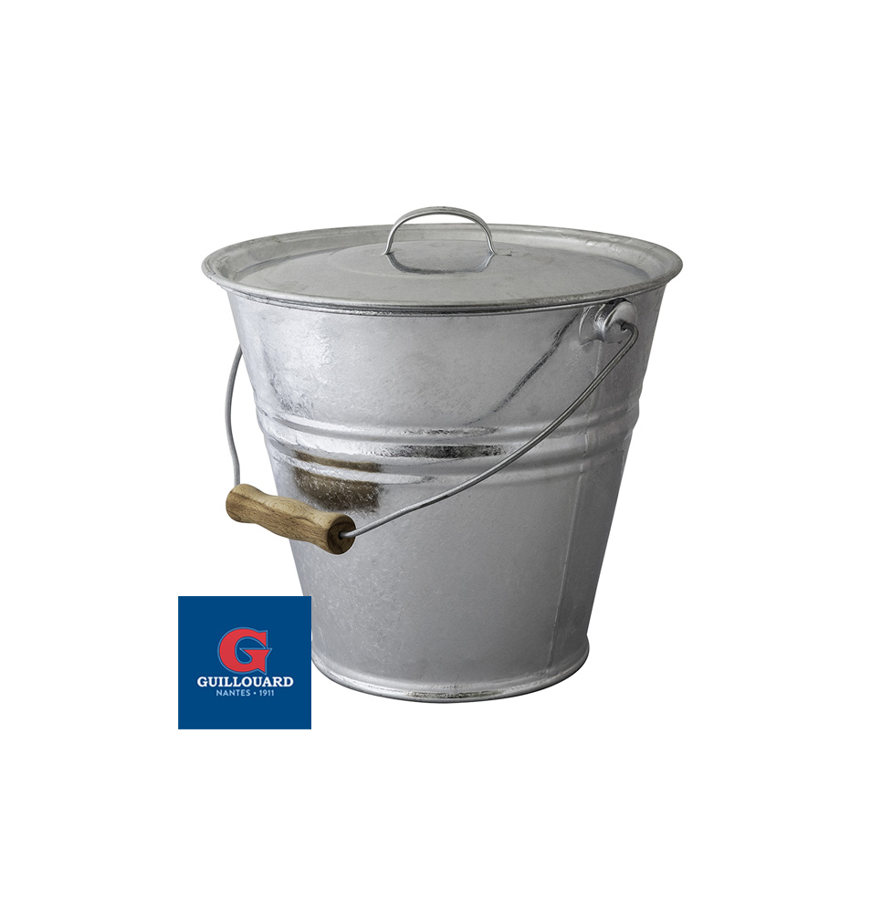 guillouard-luciole-seau-couvercle-galvanis-10-l-poign-e-bois image 1
