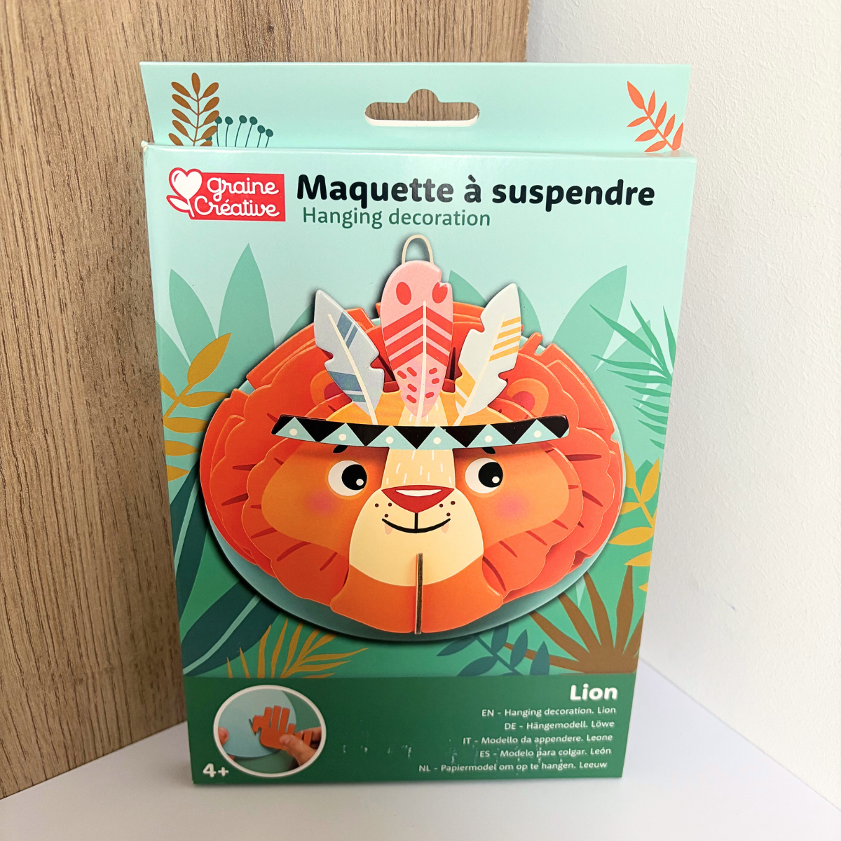 graine-cr-ative-maquette-lion-construire-et-suspendre-maquette-enfant image 1