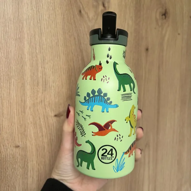 24-bottles-gourdes-et-mugs-gourde-kids-330-ml-jurassic-friends-inox image 1