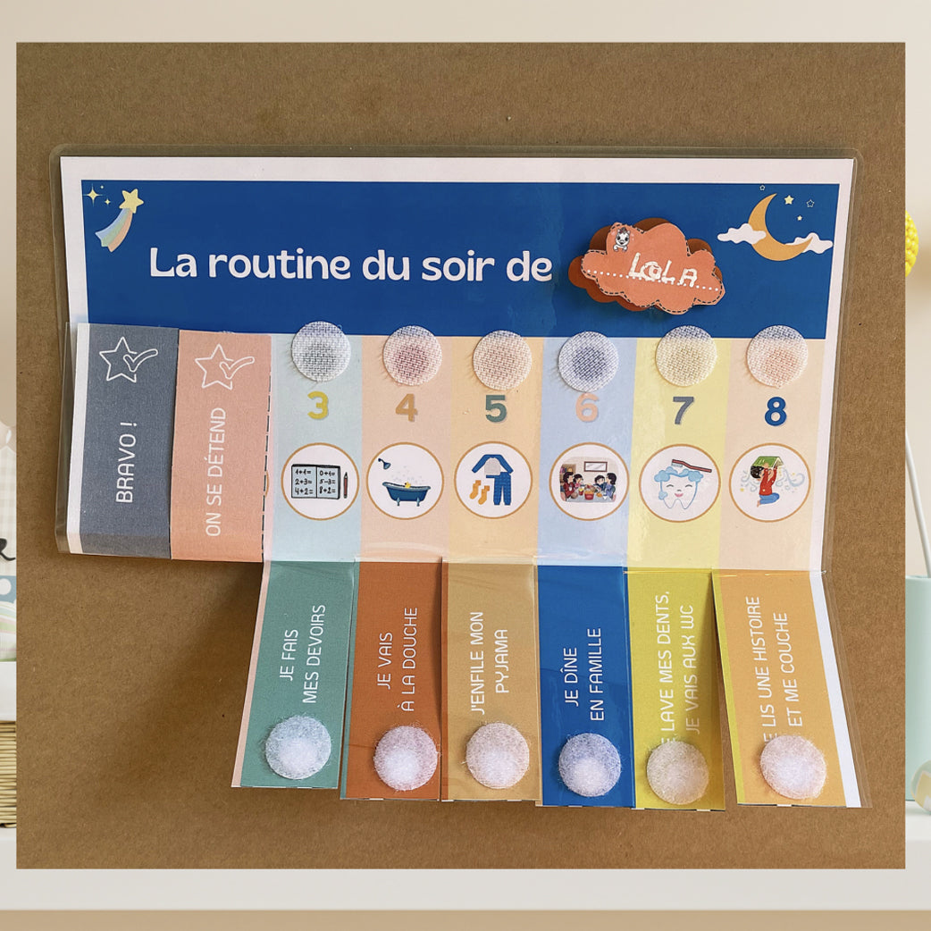 toasty-ma-routine-du-soir-enfant-tableau-montessori-8-tapes image 2