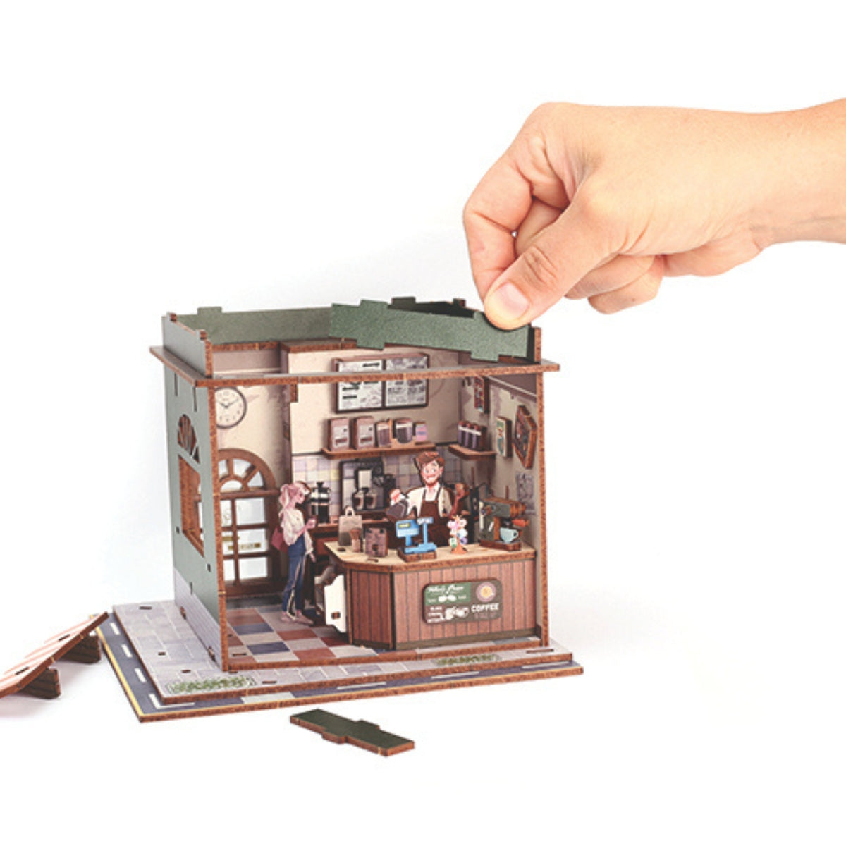 graine-cr-ative-coffee-shop-maquette-bois-miniature-led image 3