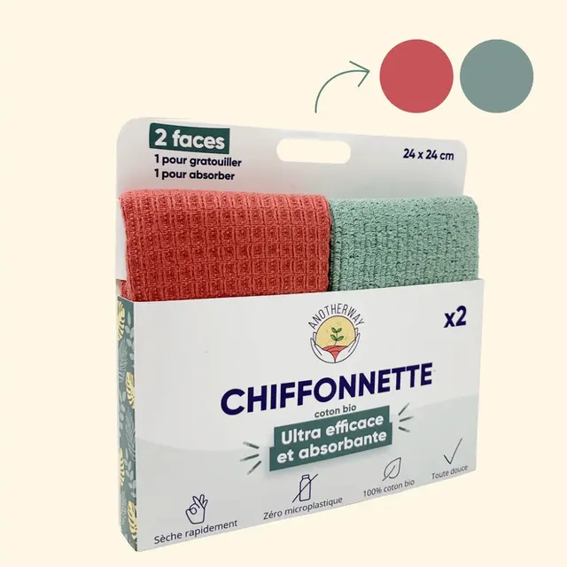 anotherway-chiffonnette-coton-bio-lot-de-2 image 1