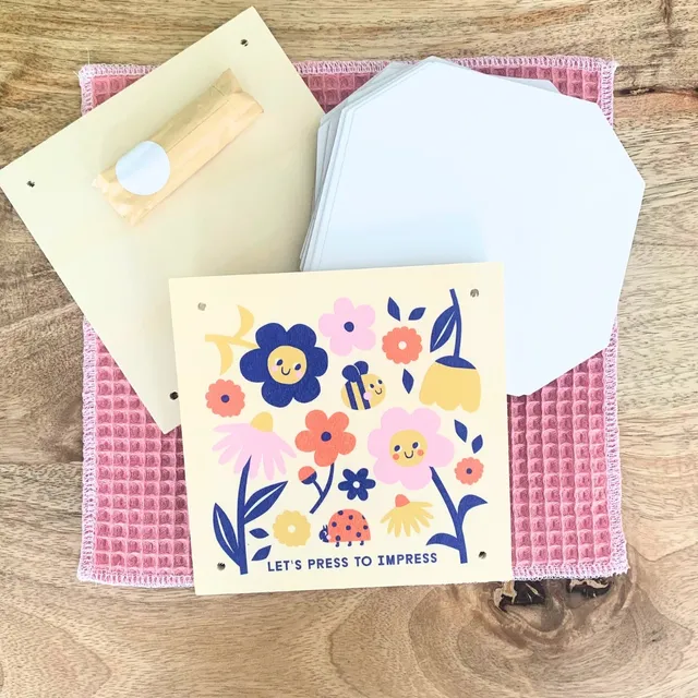 mes-courses-en-vrac-presse-fleurs-flower-herbier-bois-enfant image 1