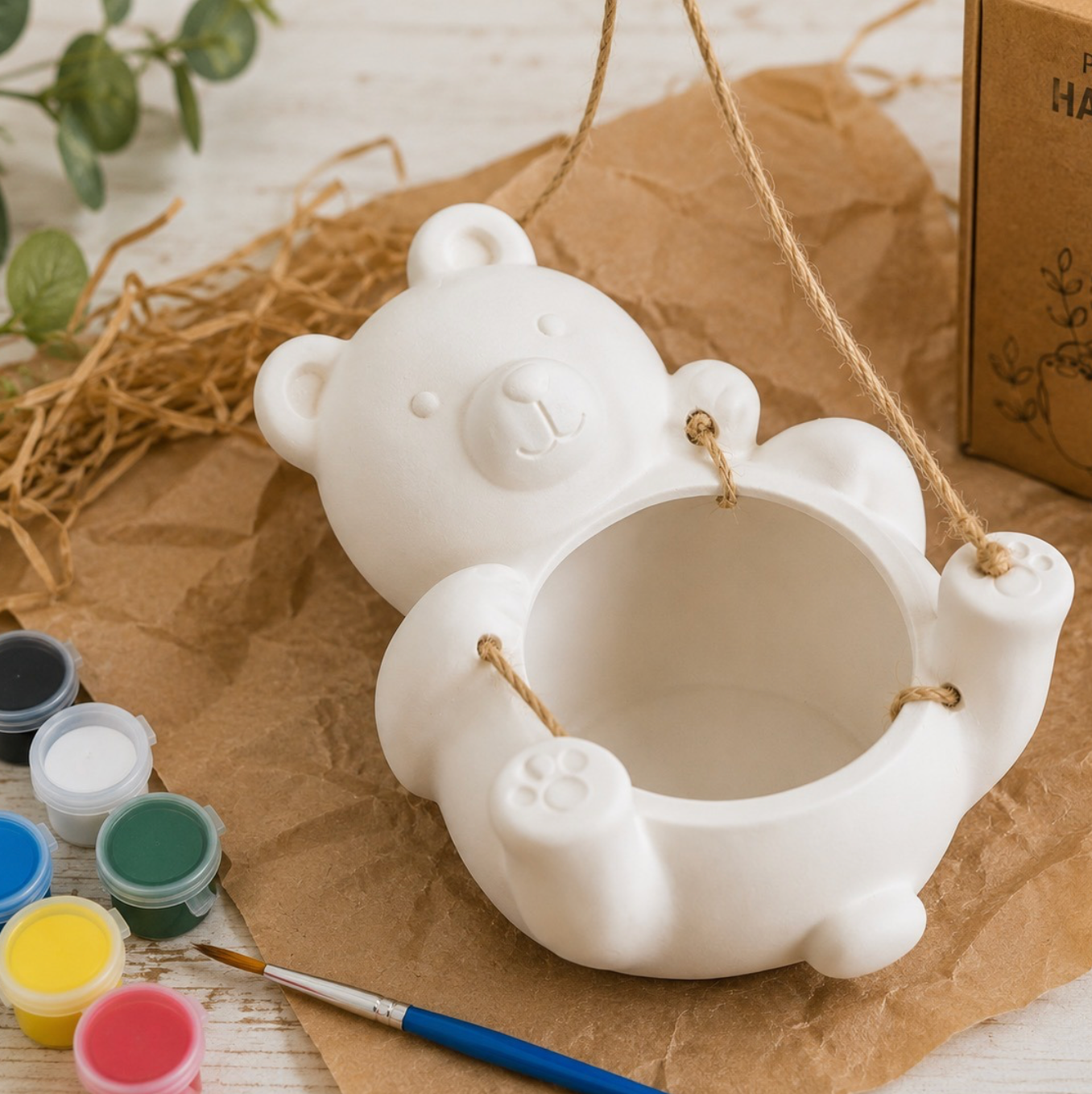 graine-cr-ative-pot-ourson-c-ramique-peindre-suspendu image 2