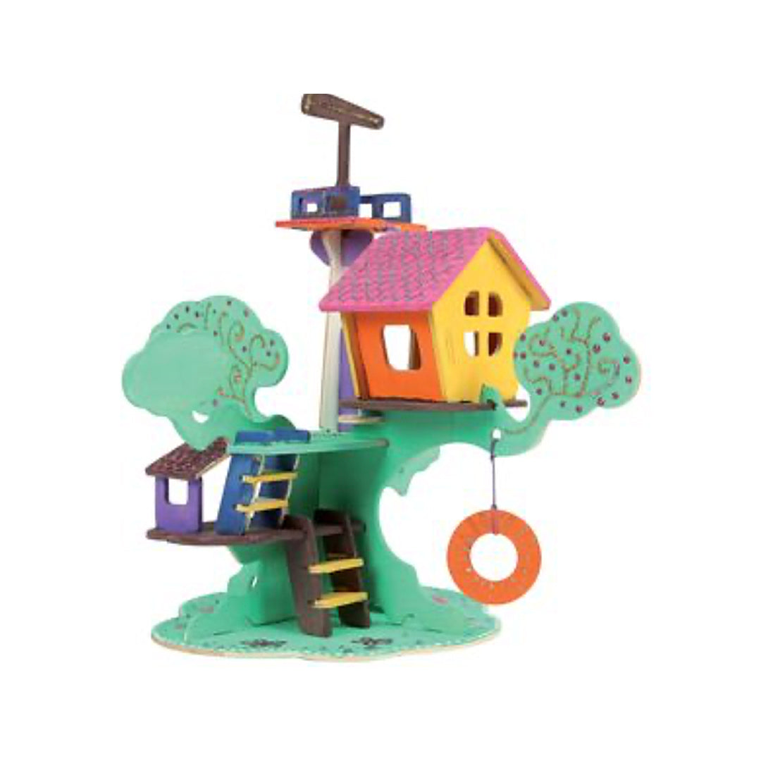 puzzle-3d-bois-cabane-dans-les-arbres-37-pi-ces-26-cm image 2