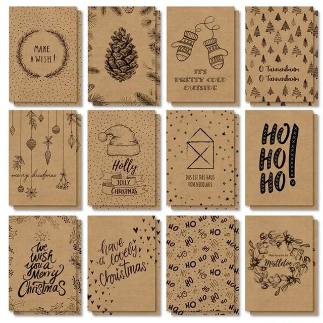 mes-courses-en-vrac-no-l-24-cartes-de-no-l-kraft-a6 image 1