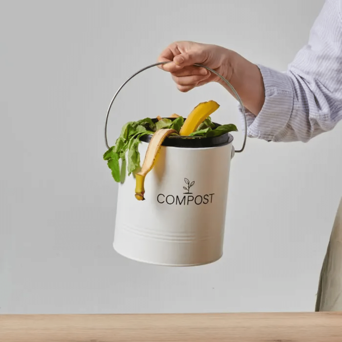 mes-courses-en-vrac-composts-d-int-rieur-seau-compost-blanc-4-5-l image 1