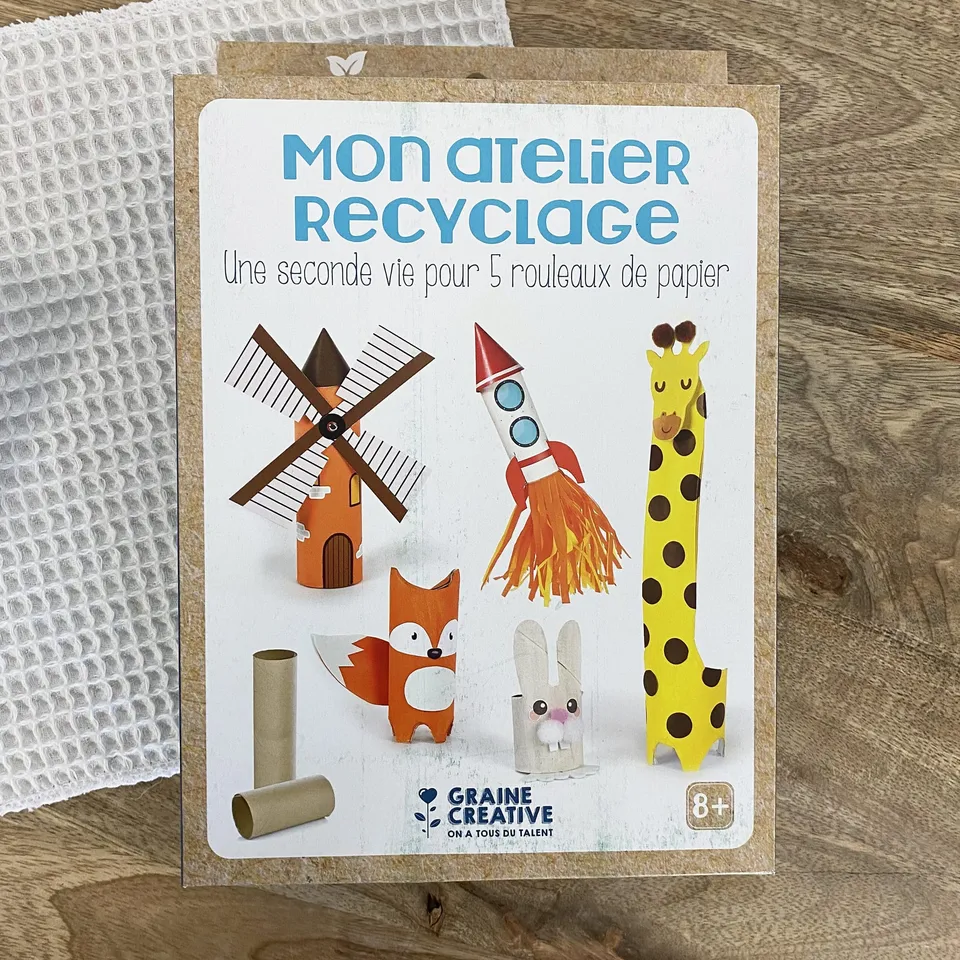 growing-paper-atelier-recyclage-kit-rouleaux-papier-enfant image 1