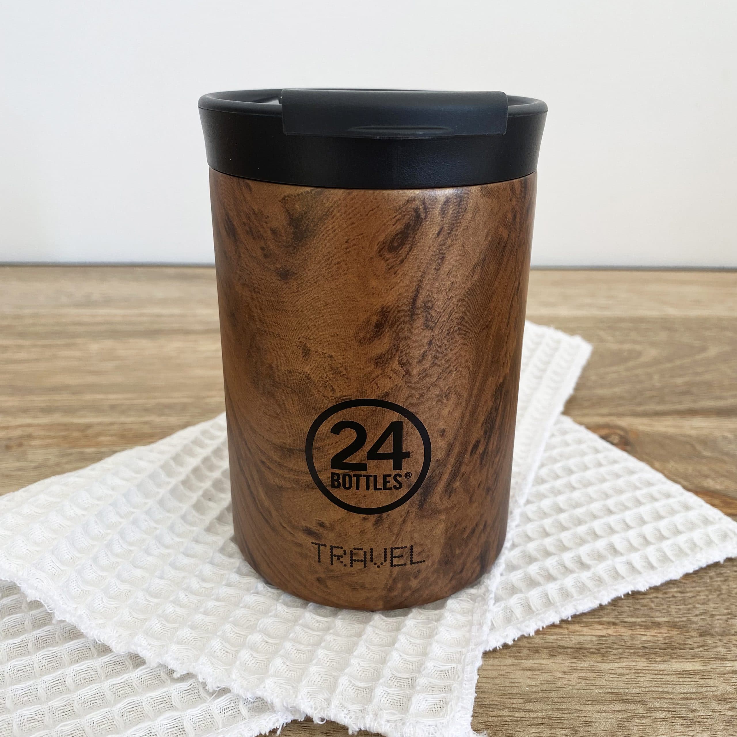 24-bottles-travel-mug-isotherme-350-ml-sequoia-wood-inox image 2