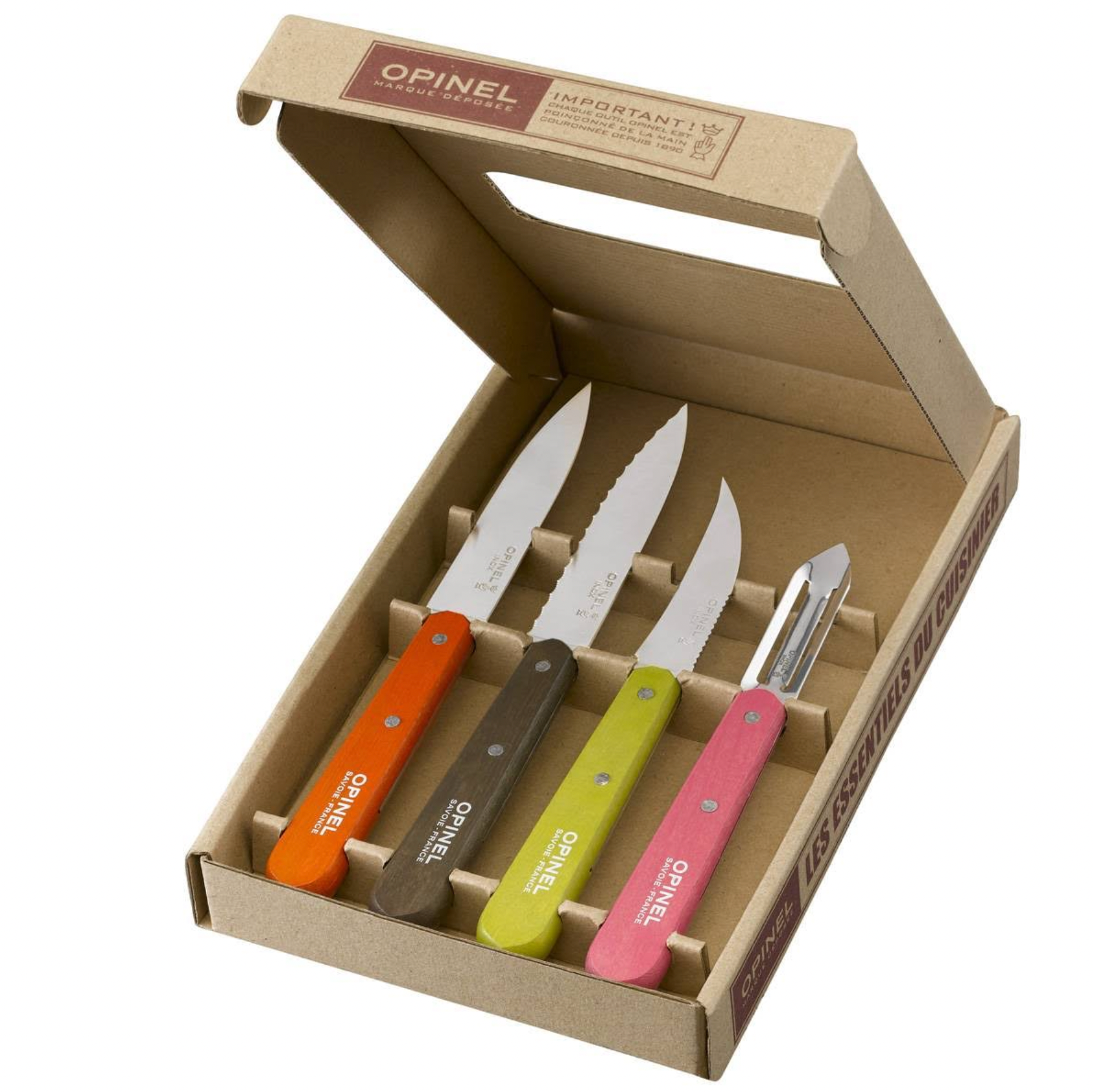 opinel-essentiels-fifties-bo-te-4-couteaux-n112-n113-n114-n115 image 3