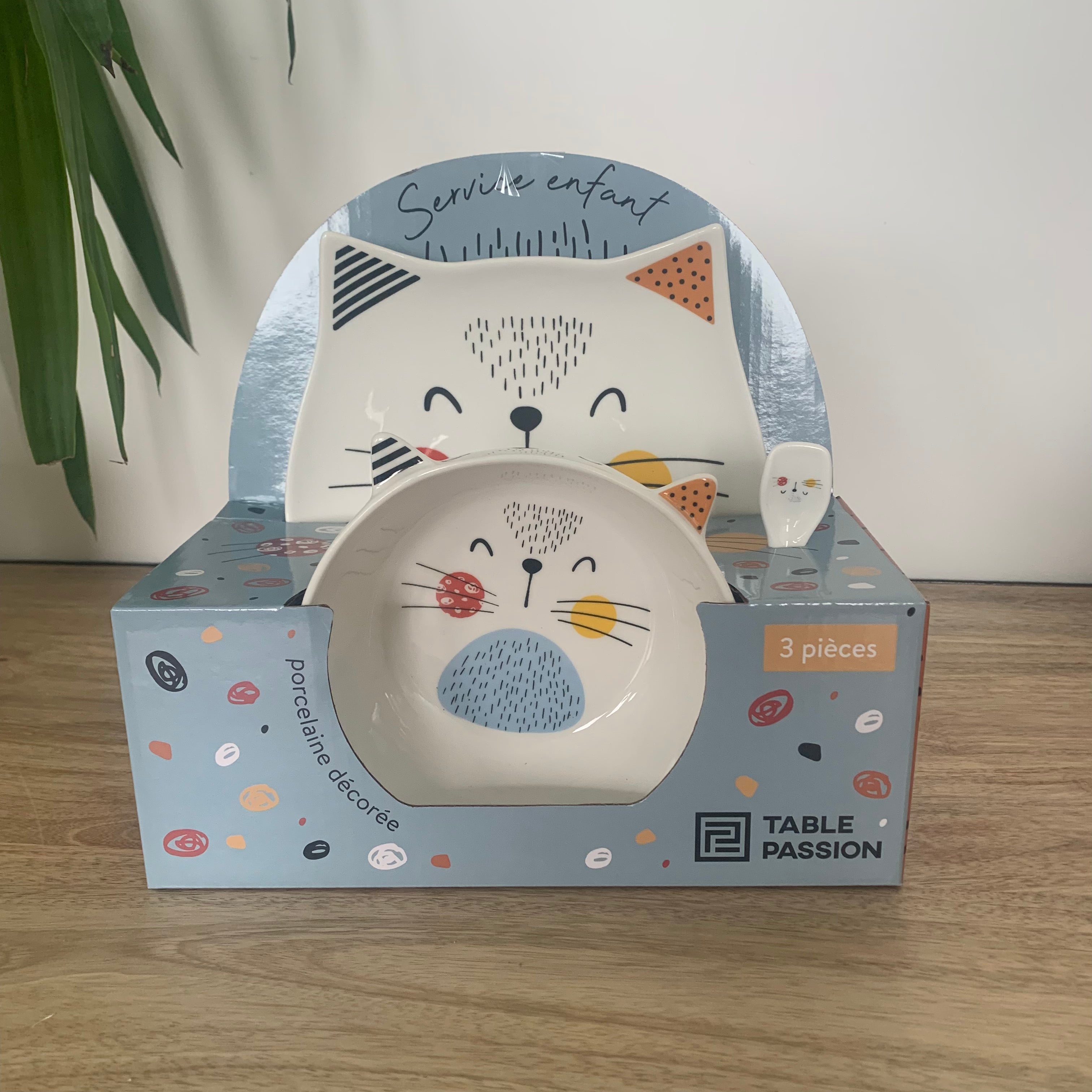 mes-courses-en-vrac-service-enfant-chat-porcelaine-3-pi-ces image 2