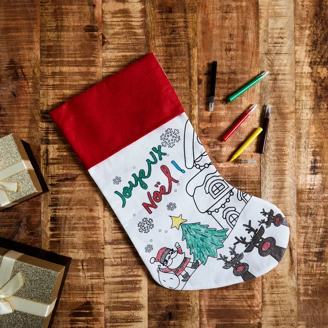zentradas-chaussette-no-l-colorier-d-co-festive image 1