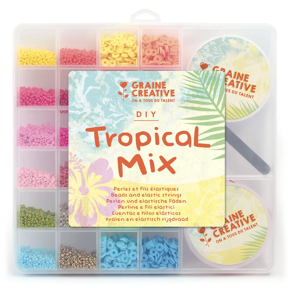 graine-cr-ative-bo-te-perles-et-fils-lastiques-tropical-mix image 1