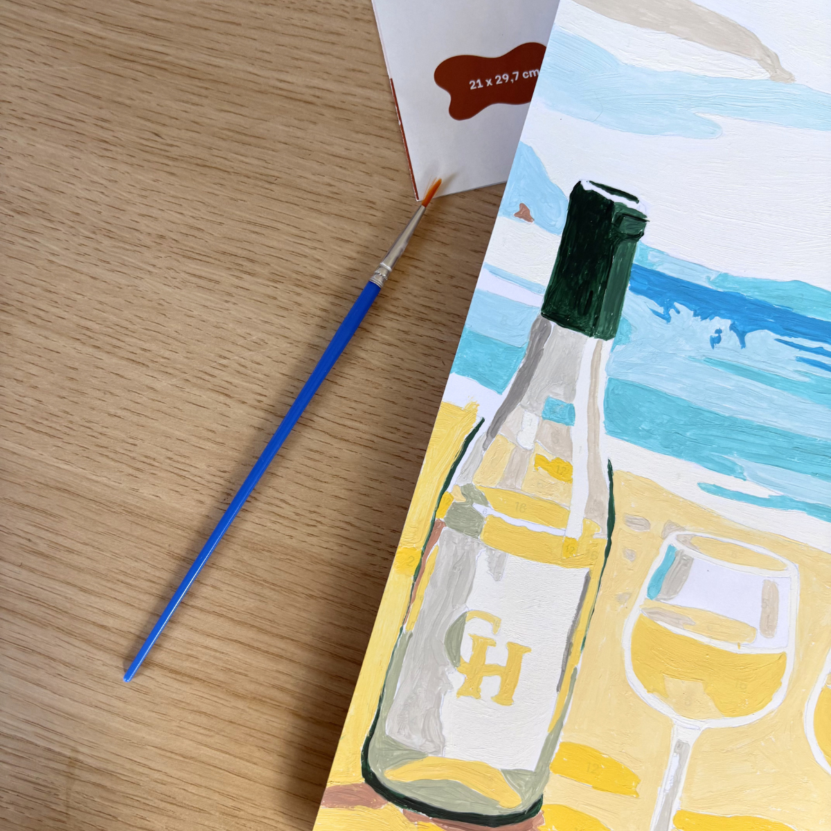 mes-courses-en-vrac-peinture-au-num-ro-un-verre-la-plage-a4 image 2