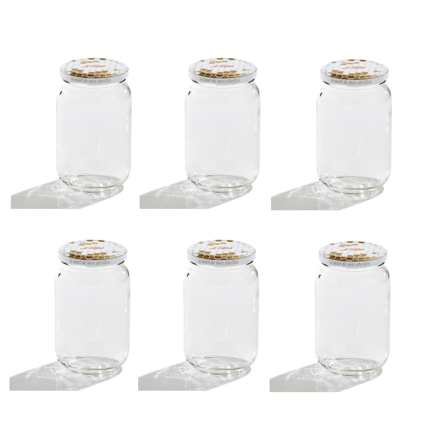 le-parfait-pots-miel-pack-6-bocaux-verre-385-ml image 1