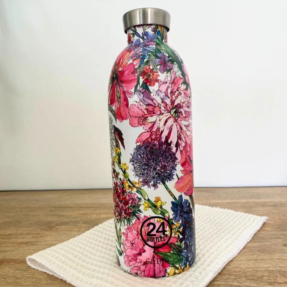 24bottles-clima-850-ml-gourde-isotherme-begonia-inox image 1