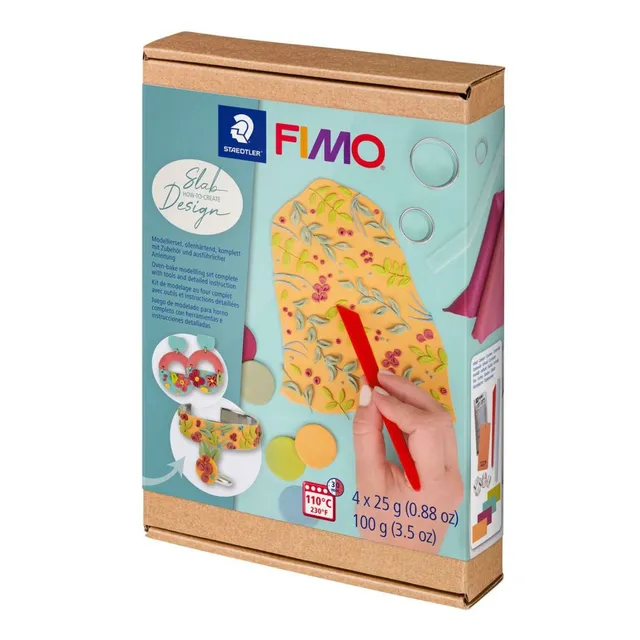 fimo-slab-kit-modelage-p-te-polym-re-4-blocs-effet-floral image 1