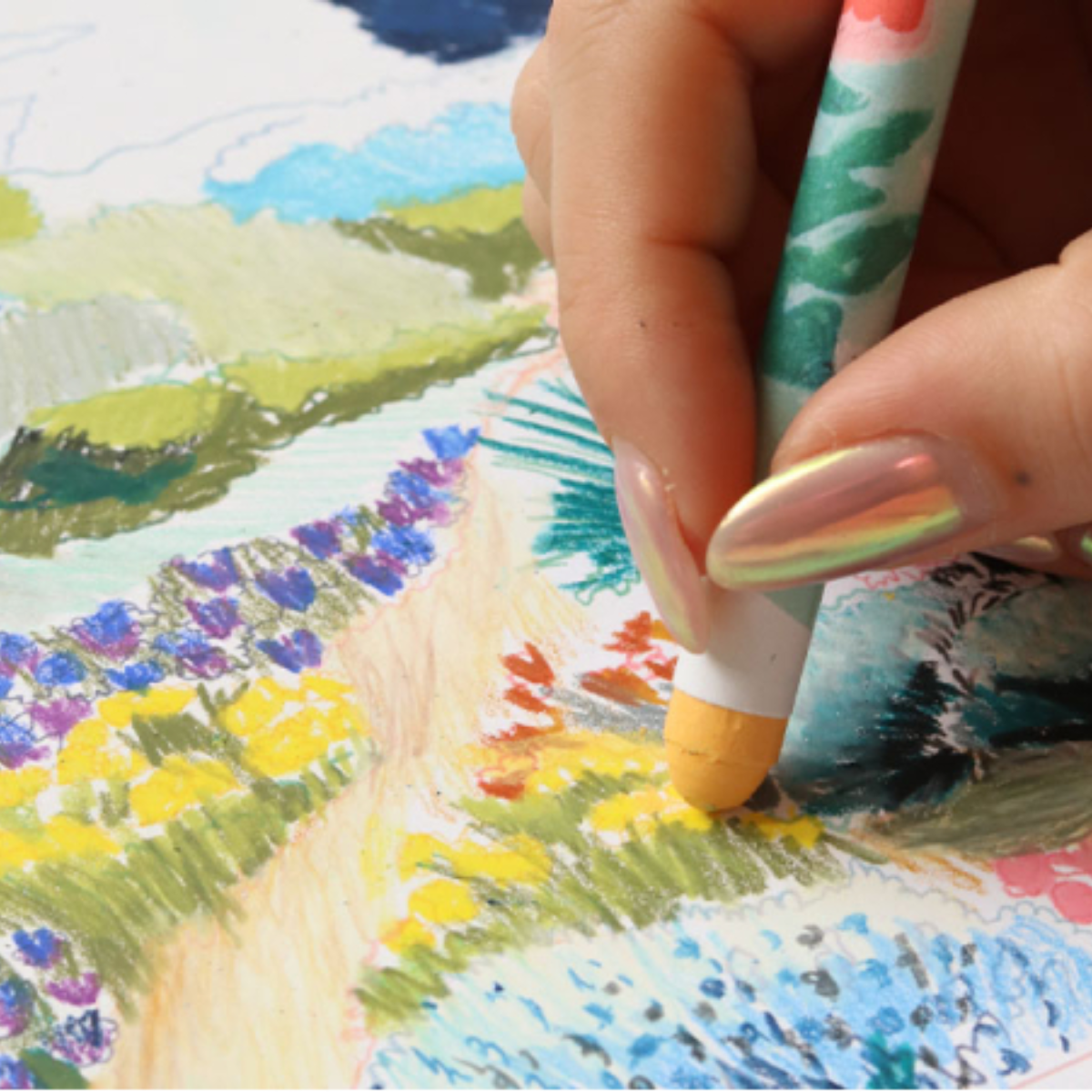 kit-initiation-pastel-gras-aquarellable-12-couleurs-a5 image 2