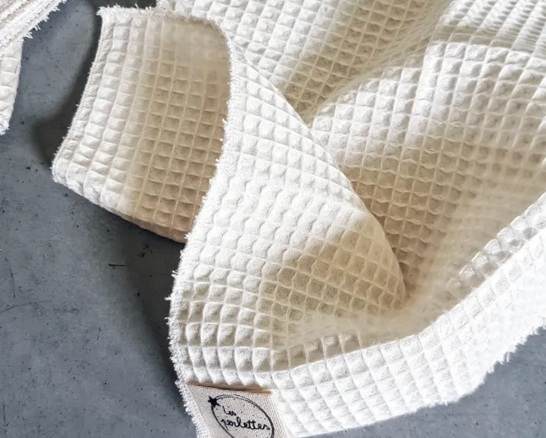 mes-courses-en-vrac-lot-3-lavettes-coton-bio-beige-nid-d-abeille image 1