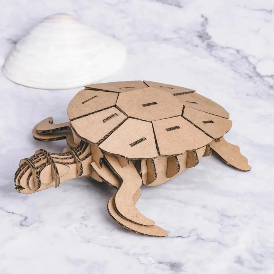 mes-courses-en-vrac-maquette-3d-tortue-carton-15x15-cm-sans-colle image 1