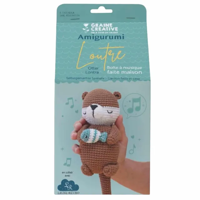 graine-cr-ative-amigurumi-loutre-musicale-kit-crochet-musical image 1