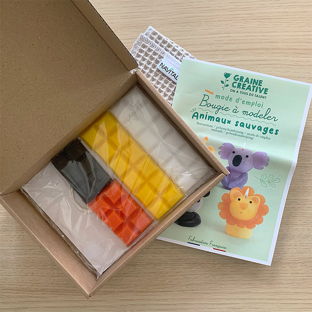 graine-cr-ative-kit-bougies-modeler-animaux-sauvages image 2