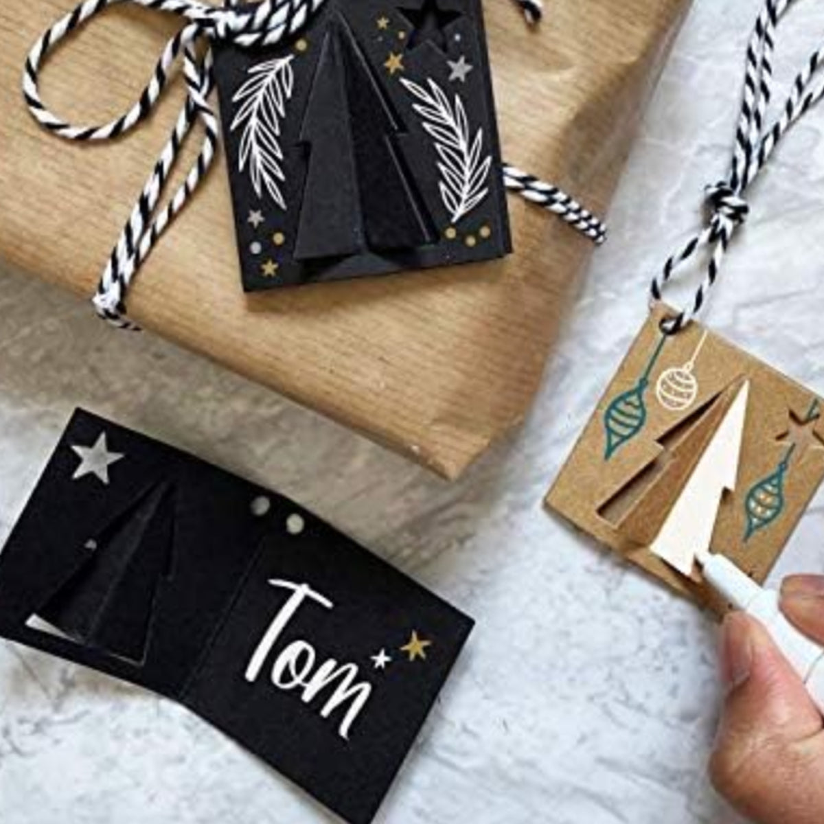 kit-cr-atif-tiquettes-cadeaux-no-l-4-marqueurs image 1