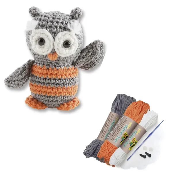 kit-crochet-hibou-d-butant-peluche-7-cm-laine-crochet image 1