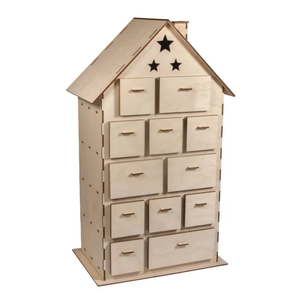 kit-calendrier-de-l-avent-maison-en-bois-construire-24-cases image 1