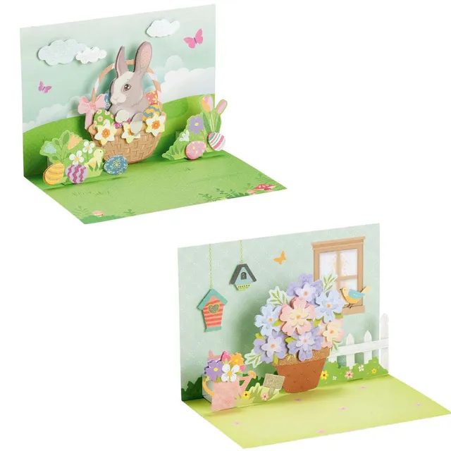 mes-courses-en-vrac-kit-2-cartes-3d-motif-printemps image 1