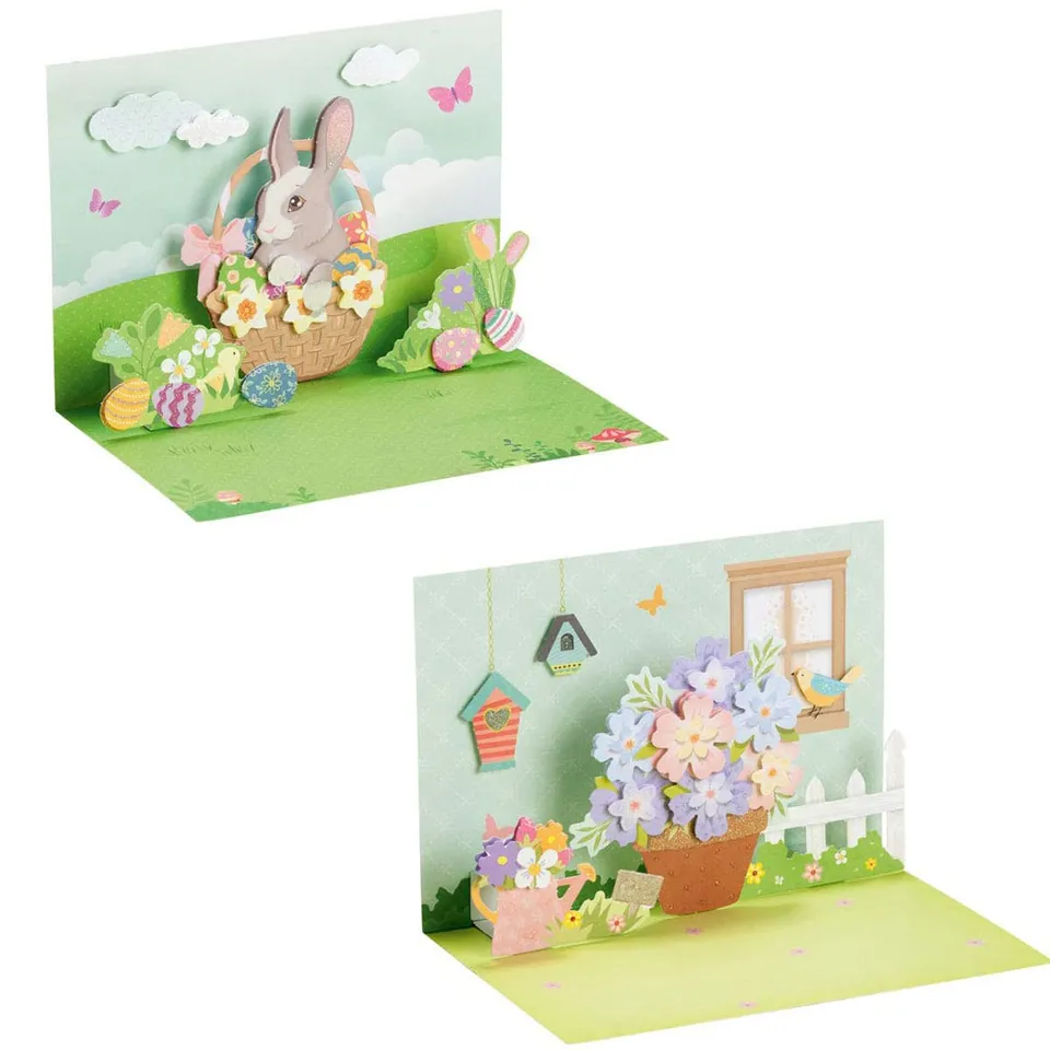 mes-courses-en-vrac-kit-2-cartes-3d-motif-printemps image 1