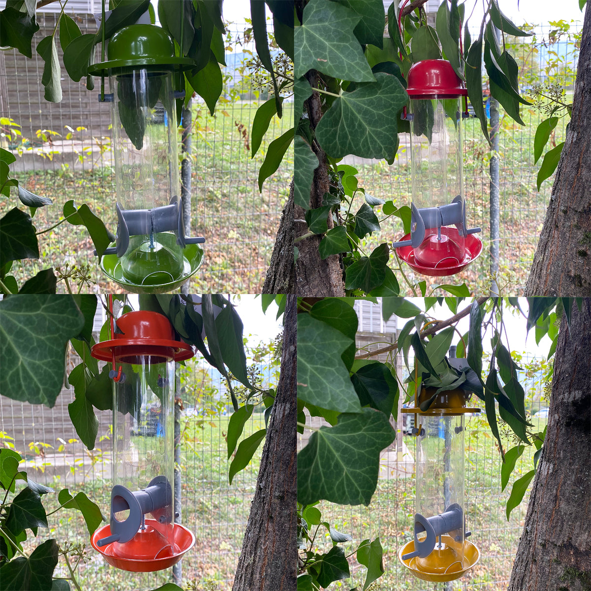 esschert-design-silo-graines-oiseaux-mangeoire-suspendue-coloris-al-atoire image 1