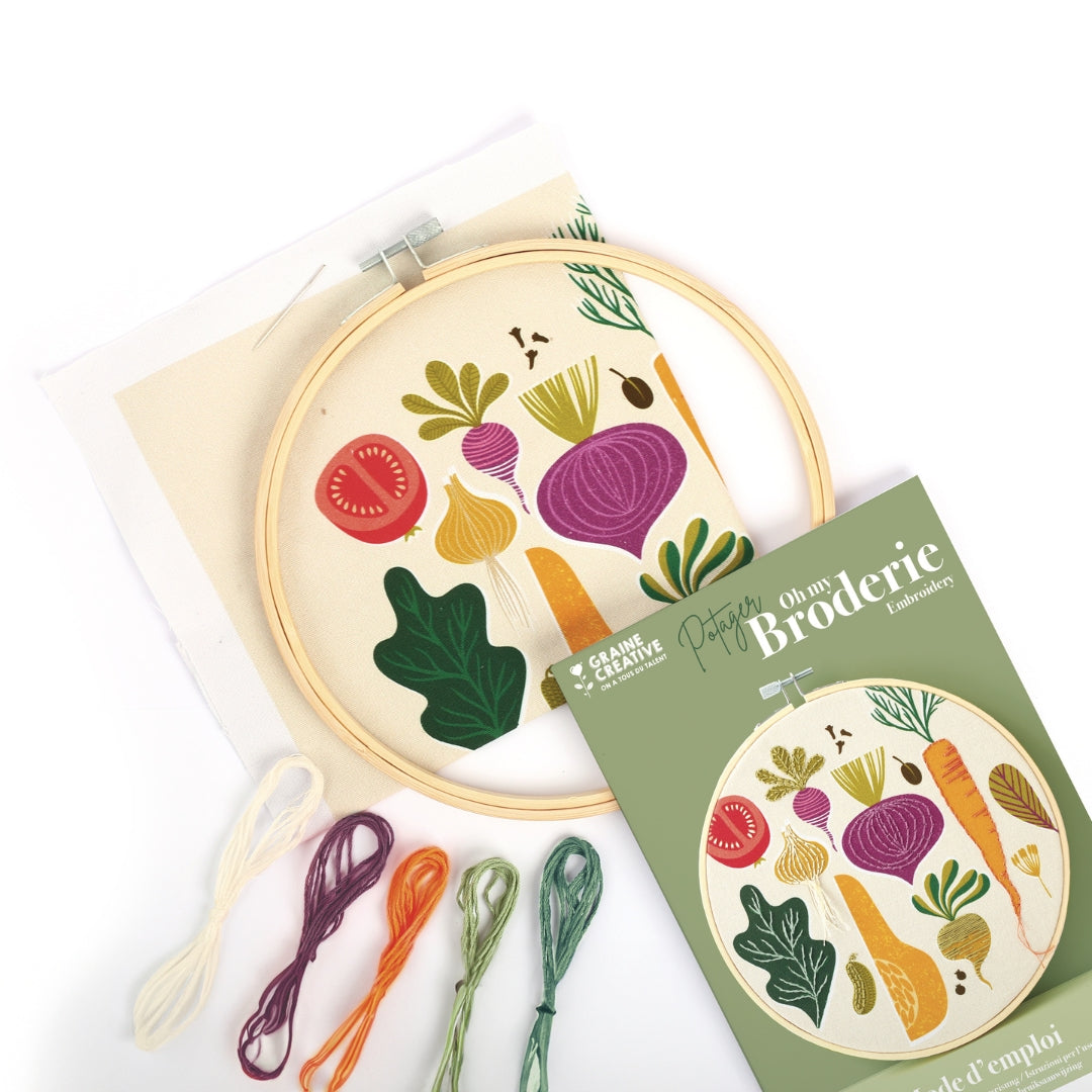 graine-cr-ative-kit-broderie-potager-tambour-20-cm-d-butant image 2