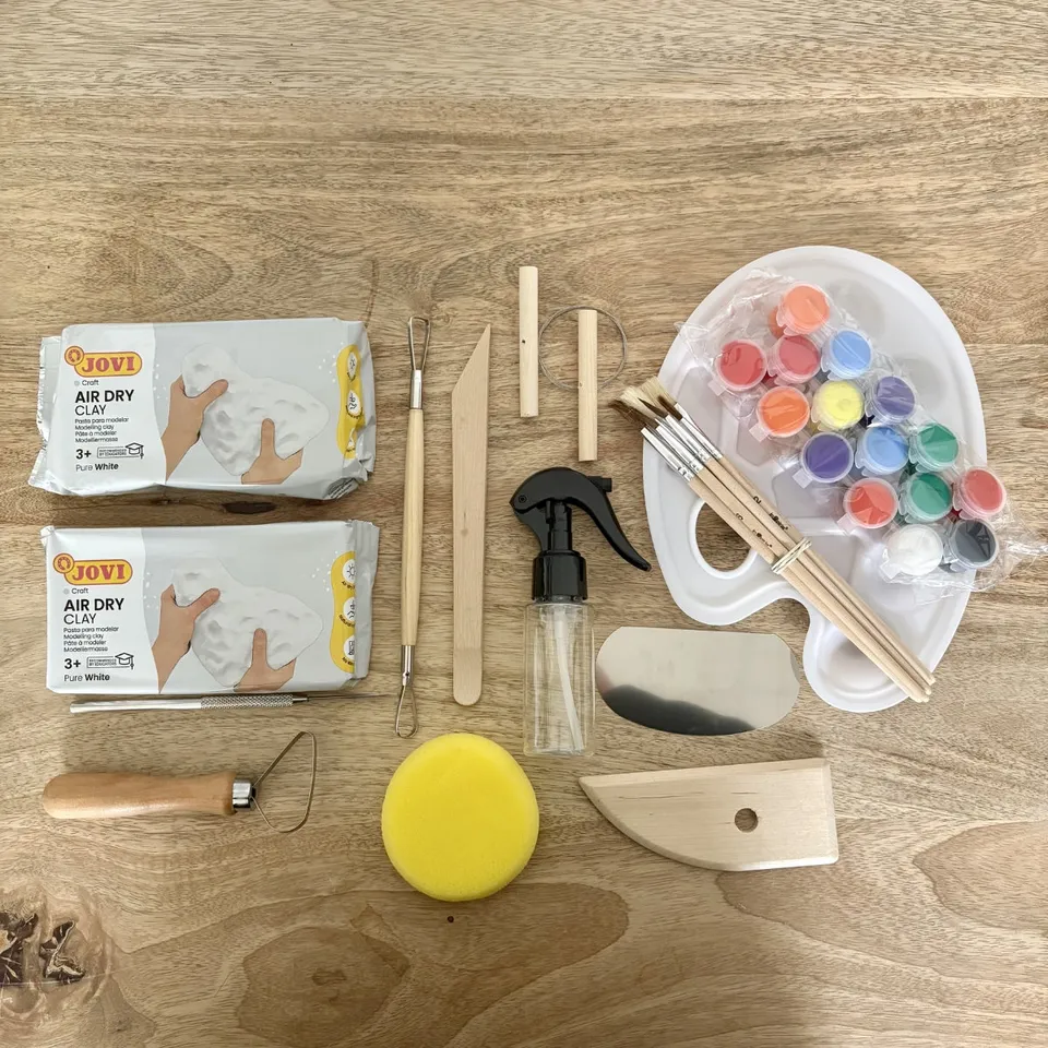 mes-courses-en-vrac-kit-poterie-argile-auto-durcissante-blanc-complet image 1